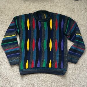 Vintage Colorful Patterned Men's Sweater